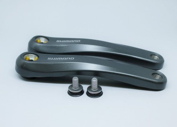POLUGA SET SHIMANO STEPS FC-E6010, 175MM, BEZ LANČANIKA, SA VIJKOM, CHAINCASE KOMPATIBILNO, SIV, BULK