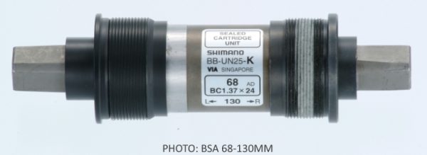 OSOVINA POGONA SHIMANO BB-UN25-E, BSA, 68-MM110, E-TIP, AXLE SQUARE, BEZ VIJAKA, BULK