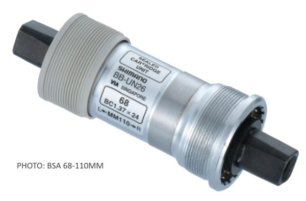 OSOVINA POGONA SHIMANO BB-UN26, BSA, 68-117.5MM, SA VIJCIMA, BULK