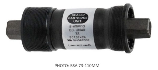 OSOVINA POGONA SHIMANO BB-UN40, BSA 68-111MM, BEZ VIJAKA, BULK