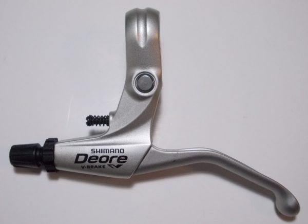RUČICA KOČNICE SHIMANO DEORE BL-M511-S, LIJEVA, ZA V-BRAKE, M530 BOJA I LOGO, SREBRNA, IND.PACK