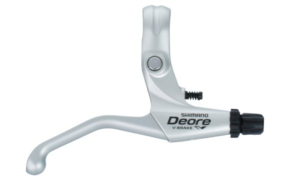 RUČICA KOČNICE SHIMANO DEORE BL-M511-S, DESNA ZA V-BRAKE, M530 BOJA I LOGO, SREBRNA, IND.PACK