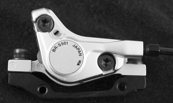 KOČNICA DISK HIDRAULIČNA ČELJUST SHIMANO ALFINE BR-S501, PREDNJA, SA ADAPTEROM ZA STANDARD VILICU(RING) UKLJ. RESIN PLOČICE, BEZ ROTORA 160MM, BULK