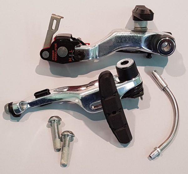 KOČNICA V-BRAKE SHIMANO NEXAVE BR-T300, PREDNJA, VIJAK 25.0MM, M-SISTEM, X-TIP (THIN SPACER OUTSIDE), POWER MODULATOR, BEZ VODILICE, BULK