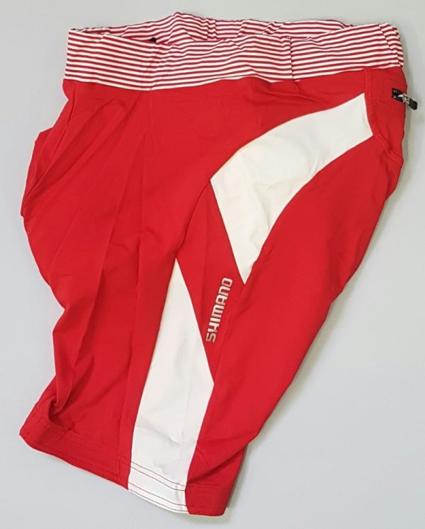 HLAČE KRATKE SHIMANO INDOOR LADIES SCARLET RED/WHITE
