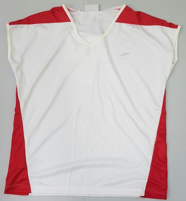 MAJICA KRATKI RUKAV SHIMANO INDOOR LADIES LOOSE FIT SHORT SLEEVE WHITE/SCARLET RED