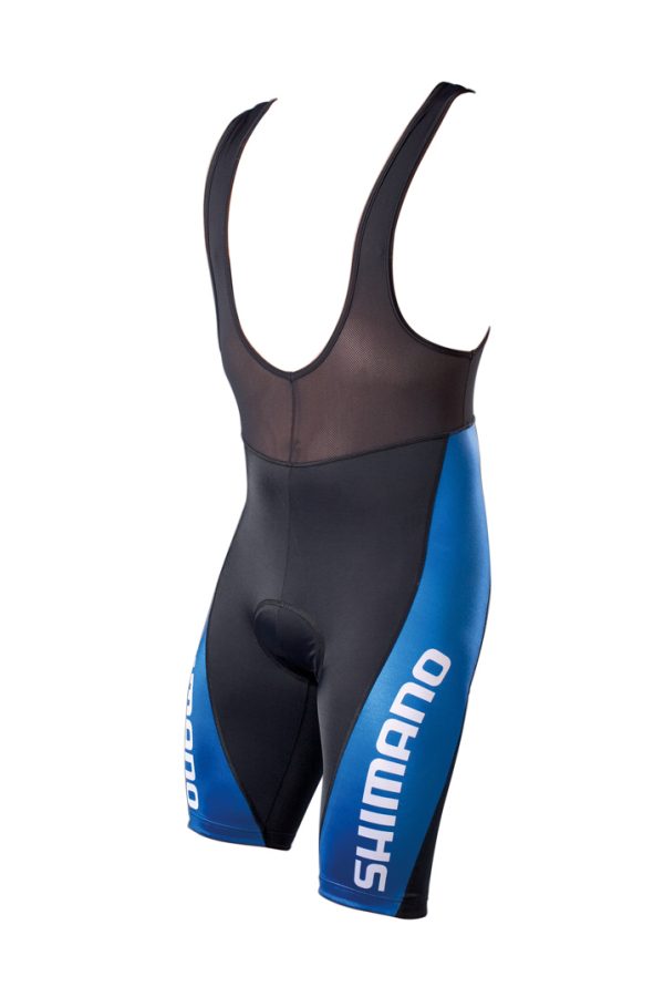 HLAČE KRATKE SA TREGERIMA SHIMANO BLACK/STRONG BLUE