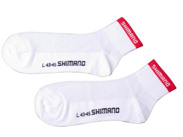 ČARAPE SHIMANO LOW ANKLE WHITE/SCARLET RED
