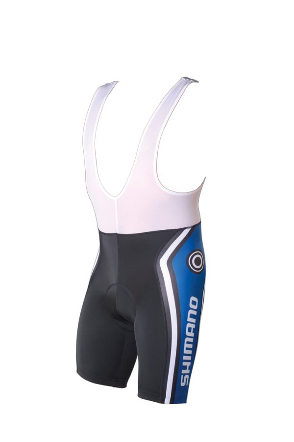HLAČE KRATKE SA TREGERIMA SHIMANO BLACK/FROST GREY /STRONG BLUE/WHITE