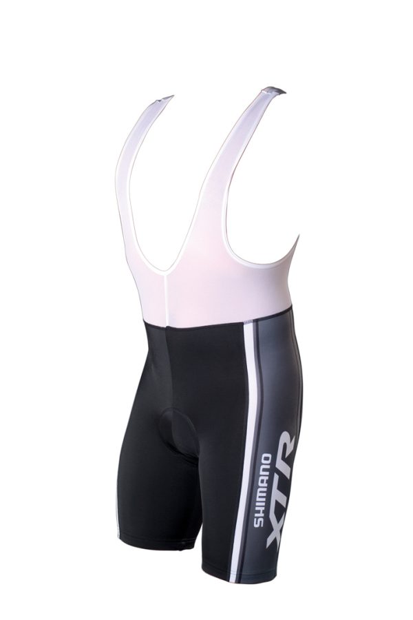 HLAČE KRATKE SA TREGERIMA SHIMANO XTR BLACK/STEEL GREY/WHITE