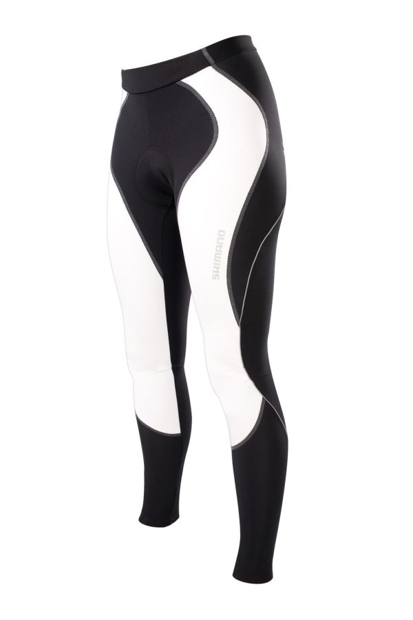 HLAČE DUGE SHIMANO PREMIUM LADIES WFG WITH PADDING BLACK/WHITE