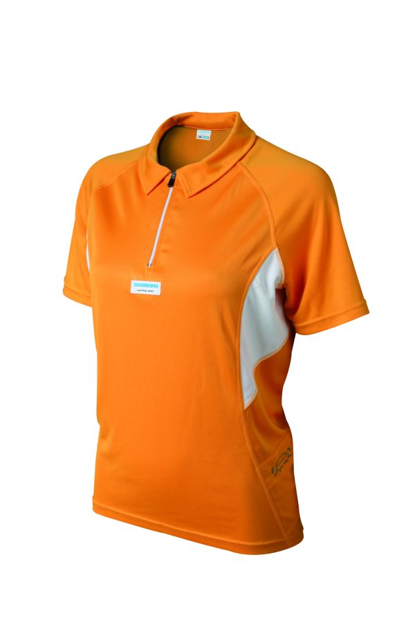 MAJICA KRATKI RUKAV SHIMANO ADVENTURE LADIES SHORT SLEEVE ZIPPER GOLD CANYON/WHITE