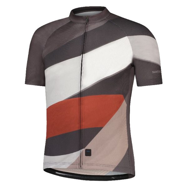 MAJICA SHIMANO IRODORI KRATKI RUKAV, MEN GRAY STRIPES (SS23)