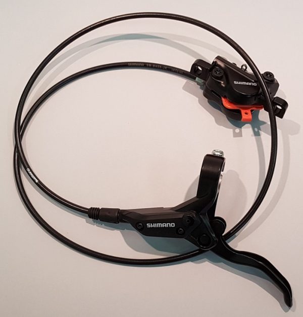 KOČNICA DISK SASTAVLJENA SHIMANO BL-M396L(L) BR-M395L(F), HIDRAULIČNA, BEZ ADAPTERA, RESIN PLOČICE, BUŽIR SM-BH59 1000MM CRN, BEZ OLIVE I INSERTA, CRNA, IND.PACK
