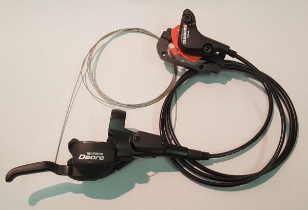 KOČNICA DISK HIDRAULIČNA SASTAVLJENA SHIMANO DEORE, ST-M535-L(R) BR-M535(R) SA ADAPTEROM ZA STANDARD VILICU(RING)RESIN PLOČICE, BEZ ROTORA, SM-BH59 1700MM ADDITIONAL OLIVA I INSERT,BULK