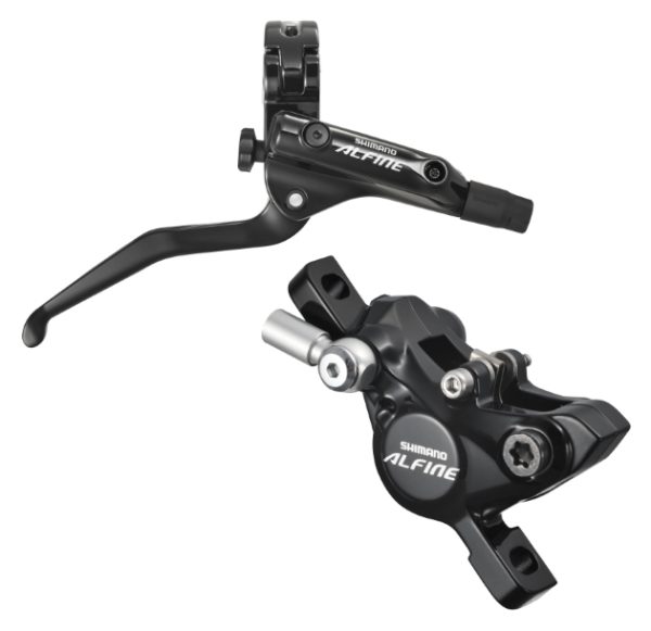 KOČNICA DISK SASTAVLJENA SHIMANO ALFINE BL-S700-B-L(L) BR-S700L(F), ZA POST MOUNT, RESIN PLOČICE BEZ HLADNJAKA, BUŽIR SM-BH90SB 1000MM CRN, BEZ OLIVE I INSERTA, CRNA, IND.PACK