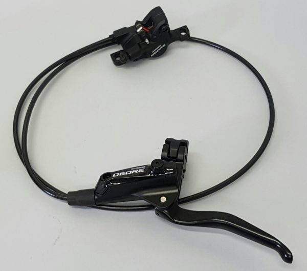 KOČNICA DISK HIDRAULIČNA SASTAVLJENA SHIMANO DEORE BL-T615(L) BR-T615(F), BEZ ADAPTERA, RESIN PLOČICE, HORE SMBH59 CRNA 1000MM, UKLJ. OLIVE/CONNECTING INSERT, CRNA, IND.PACK