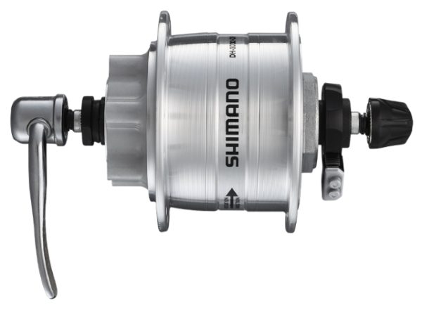 GLAVČINA SA DINAMOM SHIMANO DH-3D32-QR, 6V/3.0W, 32R, OLD 100MM, QR 133MM, ZA ROTOR NA 6 VIJAKA, SM-DH10, CLEAR, IND.PACK