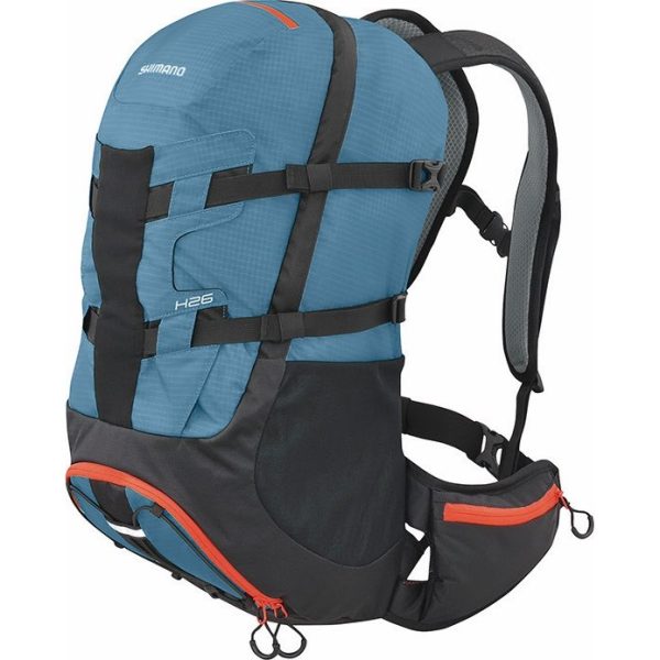 RUKSAK SHIMANO HOTAKA 26, MOUNTAIN TOURING BACKPACK 26L, INCL. FIRST AID KIT, AEGEAN BLUE (16)