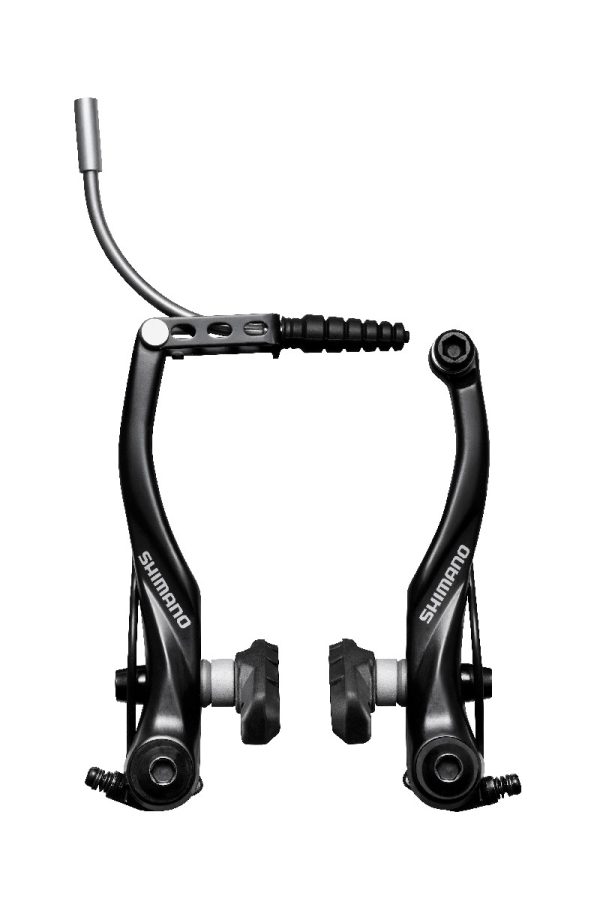 KOČNICA V-BRAKE SHIMANO ALIVIO BR-T4000, PREDNJA, X-TIP (THIN SPACER OUTSIDE), KOČIONA OBLOGA S65T, VIJCI 16.0MM/25.0MM, UKLJU. VODILICA 90 STUPNJEVA, CRNA, IND.PACK
