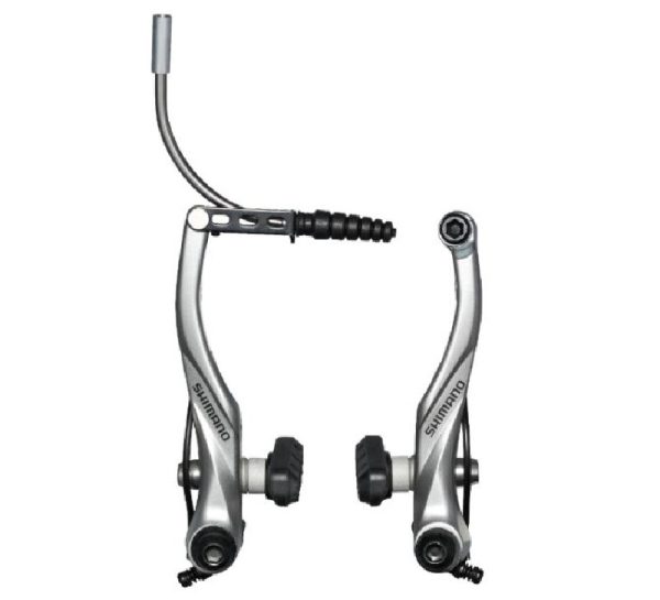 KOČNICA V-BRAKE SHIMANO, BR-T4000, PREDNJA, X-TYPE(THIN SPACER OUTSIDE), S65T SHOE, 16.0/25.0MM FIXING BOLTS, W/INNER CABLE LEAD UNIT 90 DEG, SILVER, IND.PACK
