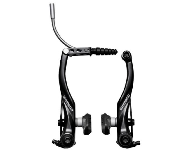 KOČNICA V-BRAKE SHIMANO ALIVIO BR-T4000, ZADNJA, X-TIP (THIN SPACER OUTSIDE), KOČIONA OBLOGA S65T, VIJCI 16.0MM/25.0MM, UKLJU. VODILICA 90 STUPNJEVA, CRNA, IND.PACK