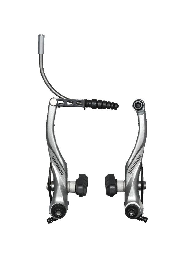 KOČNICA V-BRAKE SHIMANO, BR-T4000, ZADNJA, X-TYPE(THIN SPACER OUTSIDE), S65T SHOE, 16.0/25.0MM FIXING BOLTS, W/INNER CABLE LEAD UNIT 90 DEG, SILVER, IND.PACK