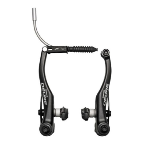 KOČNICA V-BRAKE SHIMANO, BR-T610, DEORE, REAR, X-TYPE(THIN SPACER OUTSIDE), S70C SHOE, 16.0/25.0MM FIXING BOLTS, W/INNER CABLE LEAD UNIT 90 DEG, BLACK, IND.PACK