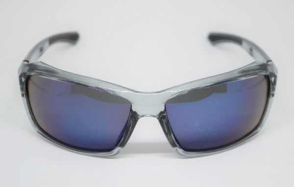 NAOČALE SHIMANO CE-S22X, TRANSPARENT GERY/BLACK, LENSES SMOKE BLUE MIRROR HYDROPHOBIC (17)