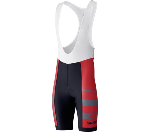HLAČE KRATKE SA TREGERIMA SHIMANO TEAM CRVENE (SS18)