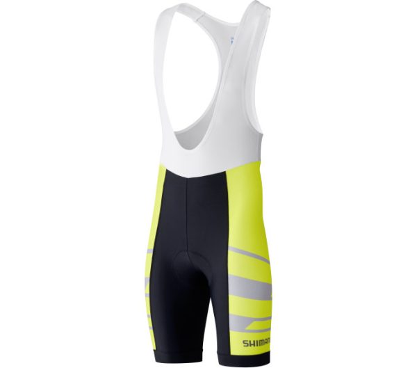 HLAČE KRATKE SA TREGERIMA SHIMANO TEAM NEON ŽUTE (SS18)