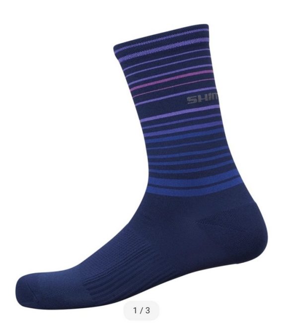 ČARAPE VISOKE SHIMANO ORIGINAL NAVY/PURPLE S-M (SHOE SIZE 36-40)