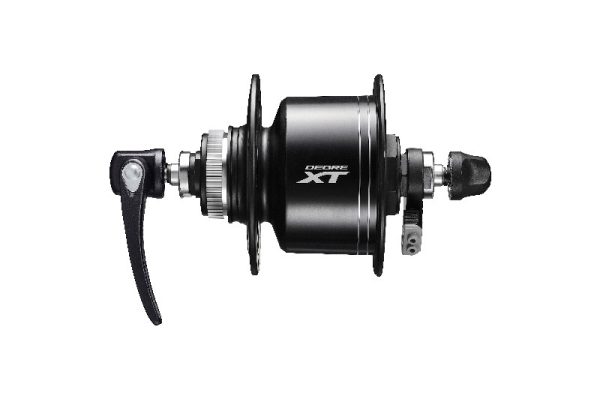GLAVČINA SA DINAMOM SHIMANO DORE XT DH-T8000-3D, 6V 3W, 36R, OLD 100MM, QR 133MM, ZA ROTOR CENTER LOCK, BEZ ROTOR MOUNT NAVLAKE, UKLJ. SM-DH10, IND.PACK