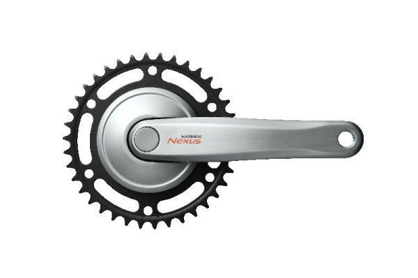 POGON, FC-C6000, NEXUS,170MM, 38T, CHAIN CASE COMPATIBLE, W/CRANK FIXING BOLT, SILVER, IND.PACK