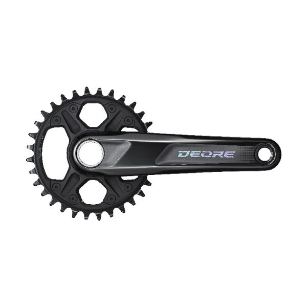 POGON SHIMANO, FC-M6100-1, DEORE, FOR REAR 12-SPEED, 2-PCS FC, 165MM, 32T W/O CG, W/O BB PARTS, FOR CHAIN LINE 52MM, IND.PACK