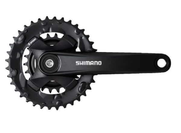 POGON SHIMANO, FC-MT101-B2, FOR REAR 9-SPEED, 175MM, 36-22T W/O CG, W/CRANK FIXING BOLT, CHAIN CASE NOT COMPATIBLE, FOR CHAIN LINE 52MM, BLACK, IND.PACK