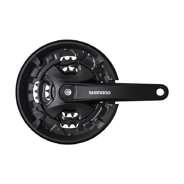 POGON SHIMANO FC-MT101, ZA STRAŽNJI 9 BRZINA, 170MM, 40-30-22Z SA ŠTITNIKOM, SA VIJKOM POGONA, CHAINCASE NIJE KOMPATIBILNO, CRN, IND.PACK