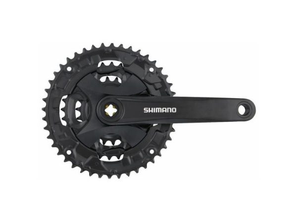 POGON SHIMANO FC-MT101, ZA STRAŽNJI 9 BRZINA, 170MM, 40-30-22Z BEZ ŠTITNIKA, SA VIJKOM POGONA, CHAINCASE NIJE KOMPATIBILNO, CRN, IND.PACK