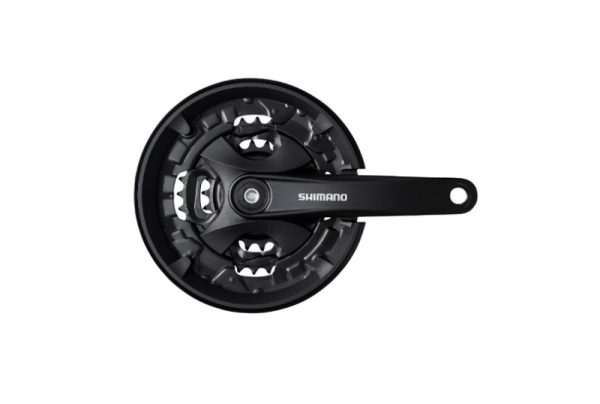 POGON SHIMANO FC-MT101, ZA STRAŽNJI 9 BRZINA, 175MM, 40-30-22Z SA ŠTITNIKOM, SA VIJKOM POGONA, CHAINCASE NIJE KOMPATIBILNO, CRN, IND.PACK