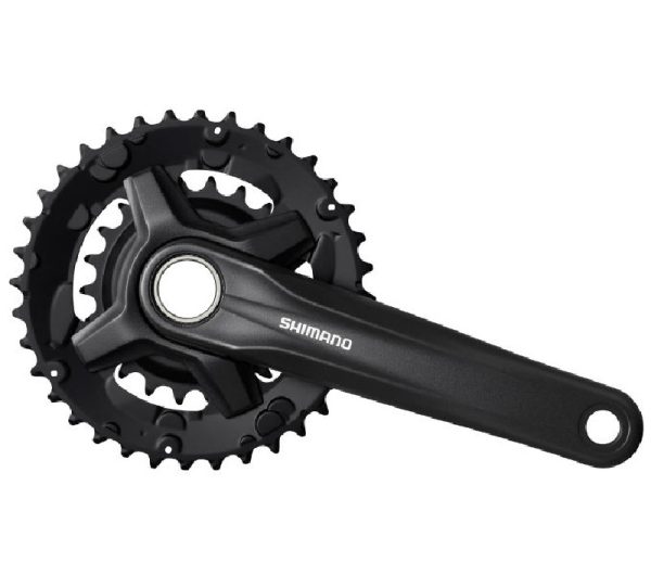 POGON SHIMANO FC-MT210-B2, ZA STRAŽNJI 9 BRZINA, IZ 2 DIJELA, 175MM, 36-22Z BEZ ŠTITNIKA,BEZ DIJELOVA OSOVINE POGONA, CHAIN LINE 3MM OUTBOARD, CRN, IND.PACK