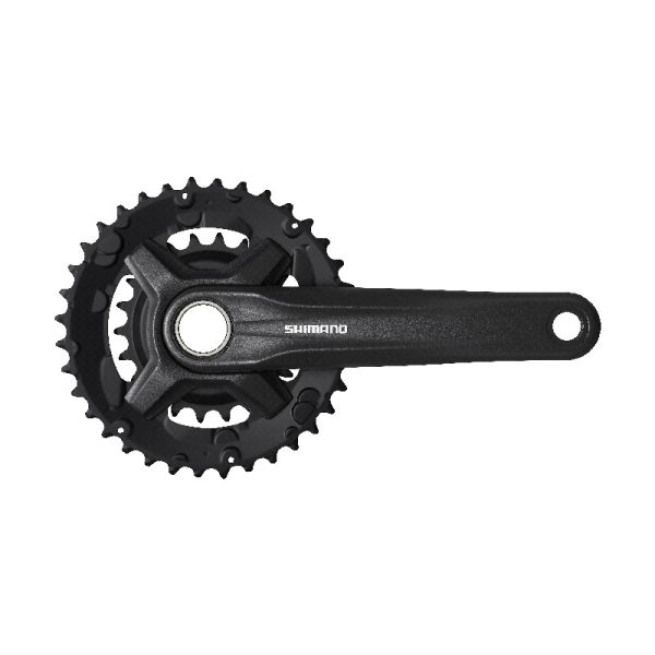 POGON SHIMANO FC-MT210-2, ZA STRAŽNJI 9 BRZINA, IZ 2 DIJELA, 175MM, 36-22Z BEZ ŠTITNIKA, BEZ DIJELOVA OSOVINE POGONA, CRN, IND.PACK