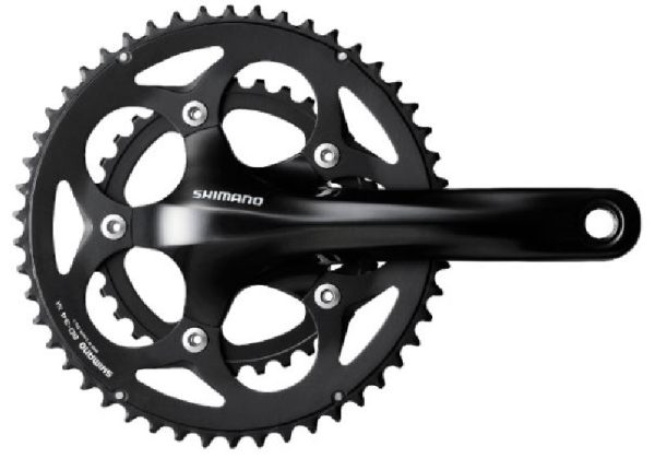POGON SHIMANO FC-RS400, 50X34Z, POLUGA 170MM, ZA STRAŽNJI 10 BRZINA, BEZ ŠTITNIKA, BEZ BB DIJELOVA, CRN, IND.PACK