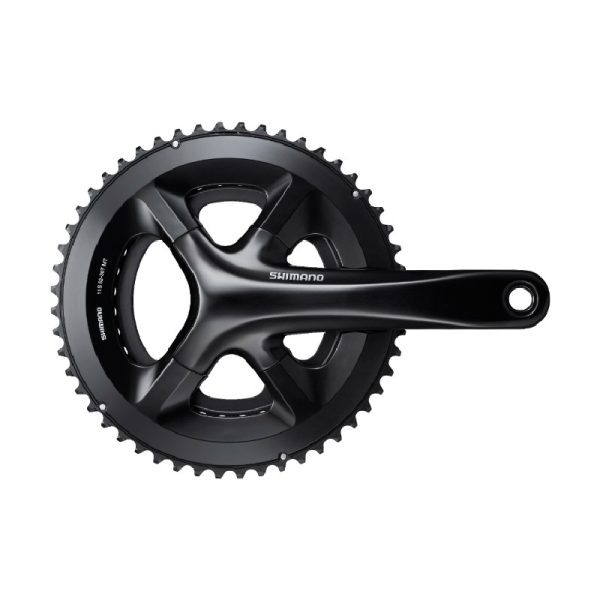POGON SHIMANO FC-RS510, ZA STRAŽNJI 11 BRZINA, IZ 2 DIJELA, 172.5MM, 52-36Z BEZ ŠTITNIKA, BEZ DIJELOVA OSOVINE POGONA, CRN, IND.PACK