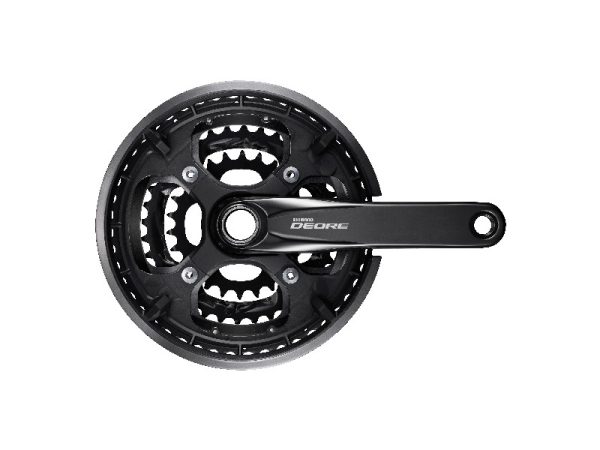 POGON SHIMANO DEORE FC-T6010, 48X36X26Z, POLUGA 175MM, ZA STRAŽNJI 10 BRZINA, IZ 2 DIJELA, ŠTITNIK, BEZ BB DIJELOVA, CHAINCASE KOMPATIBILNO, CRN, IND.PACK