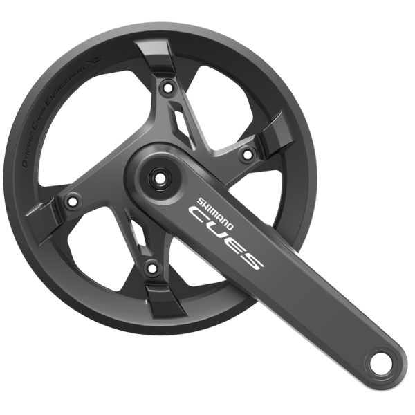 POGON SHIMANO, FC-U6000-1, CUES, FOR REAR 9/10/11-SPEED, 2-PCS FC, 175MM, 42T W/CG, W/O BB PARTS, CHAIN CASE COMPATIBLE, IND.PACK