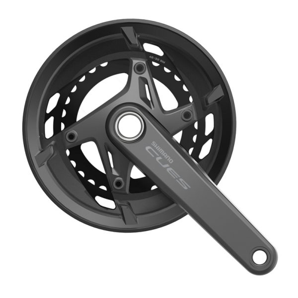 POGON SHIMANO, FC-U6010-2, CUES, FOR REAR 11-SPEED, HOLLOWTECH 2, 170MM, 46-32T W/CG, W/O BB PARTS, CHAIN CASE COMPATIBLE, IND.PACK