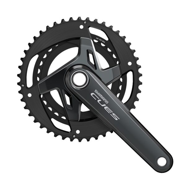 POGON SHIMANO, FC-U8000-2, CUES, FOR REAR 11-SPEED, HOLLOWTECH 2, 170MM, 46-32T W/O CG, W/O BB PARTS, CHAIN CASE COMPATIBLE, IND.PACK