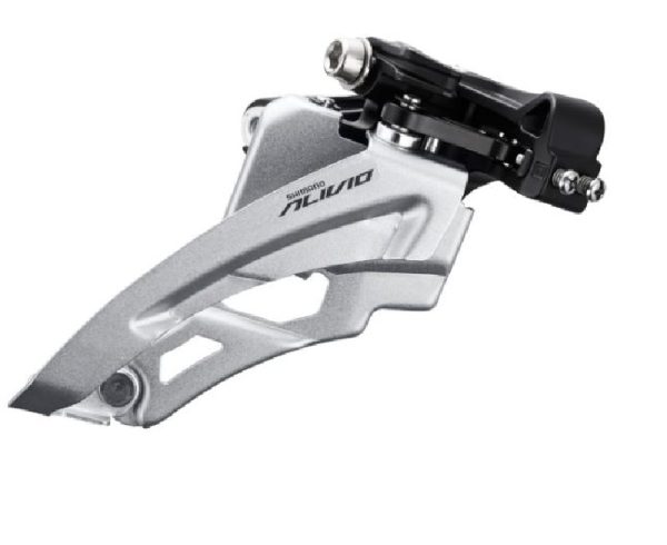 MJENJAČ PREDNJI SHIMANO FD-M3100-M, ALIVIO, ZA 3X9, MID CLAMP, SIDE SWING, OBUJMICA 34.9M (SA ADAPTEROM 31.8 I 28.6MM), CS-ANGLE:66-69, ZA NAJVEĆI LANČANIK:40Z, CL:50MM, IND.PACK