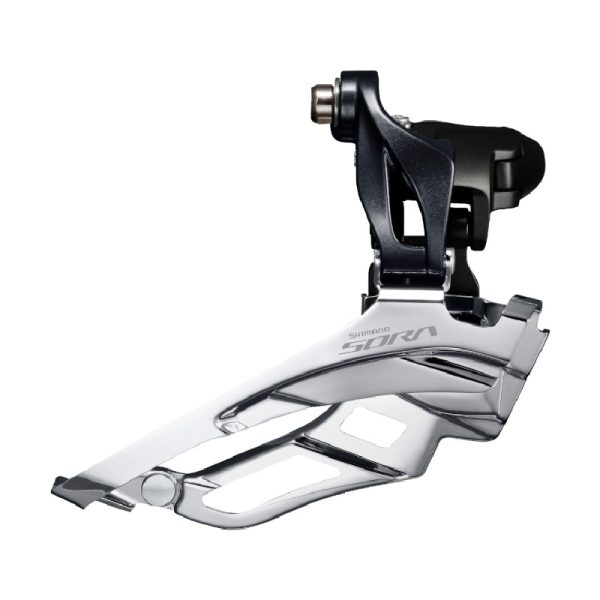 MJENJAČ PREDNJI SHIMANO SORA FD-R3030, ZA TRIPLE POGON, ZA STRAŽNJI 9 BRZINA, OBUJMICA 34.9M (SA ADAPTEROM 31.8 I 28.6MM), IND.PACK