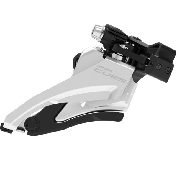 MJENJAČ PREDNJI SHIMANO, FD-U4000-M, CUES, FOR 2X9/10, MID CLAMP, SIDE SWING, 34.9MM BAND(W/31.8 & 28.6MM ADAPTER),CS-ANGLE:64-69, FOR TOP GEAR:36T/40T, IND.PACK